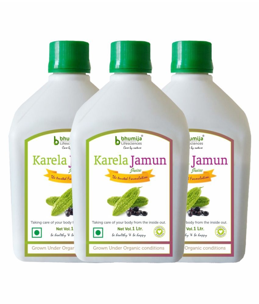     			BHUMIJA LIFESCIENCES Karela Jamun Juice Nutrition Drink Liquid 3 l Pack of 3