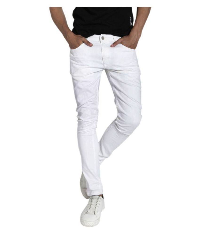    			HALOGEN - White Cotton Blend Slim Fit Men's Jeans ( Pack of 1 )