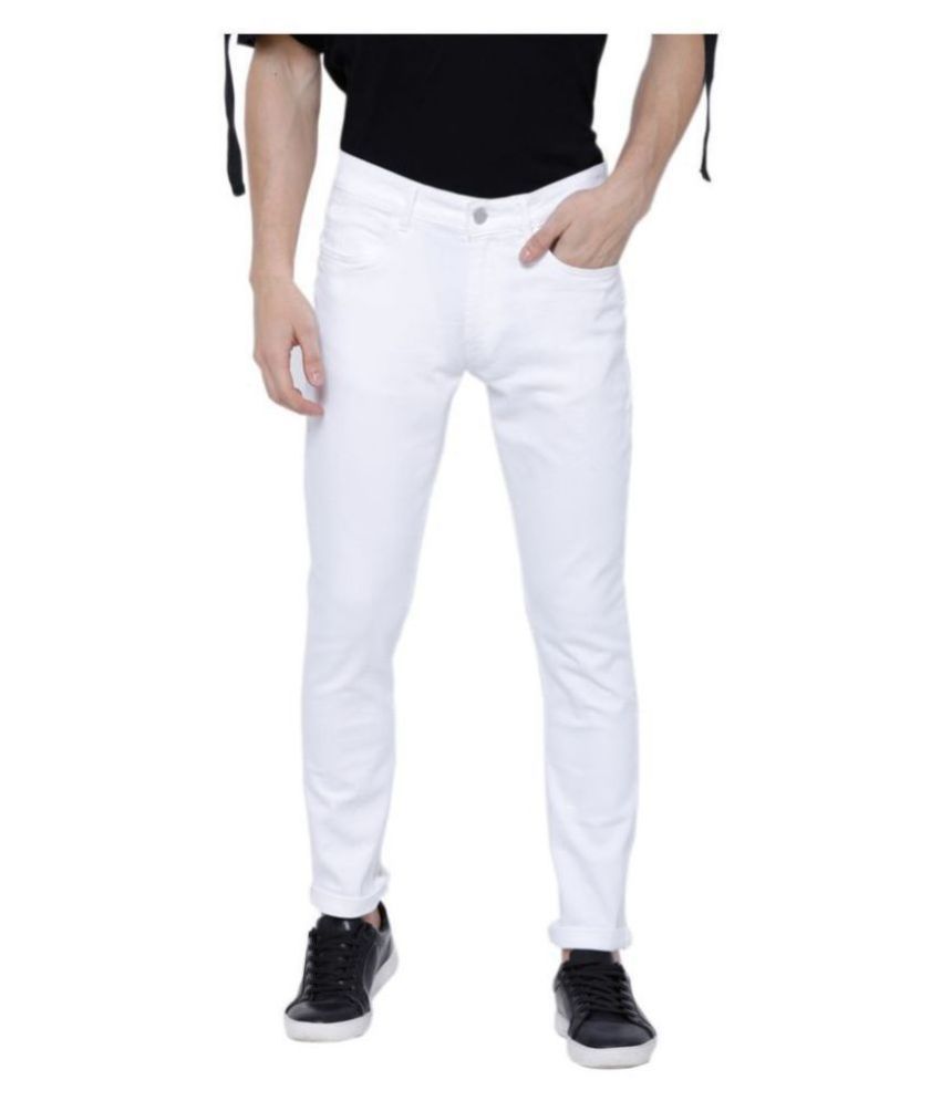     			Lawson - White Cotton Blend Slim Fit Men's Jeans ( Pack of 1 )