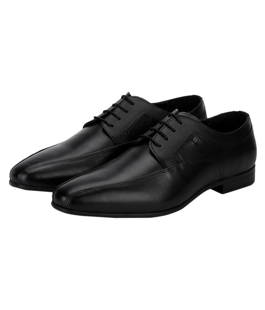 red tape black derby formal shoes