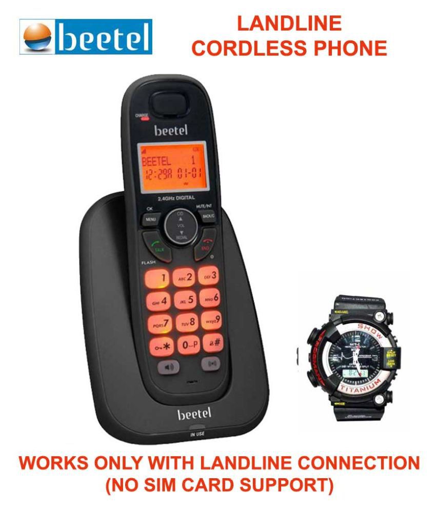 Beetel X70 Cordless Landline Phone ( Black )
