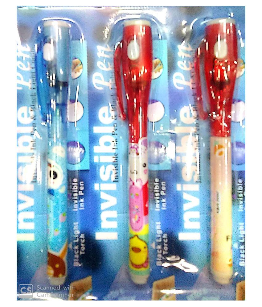 Rudra Invisible Ink Magic Pen with Light - Pack of 4 Pen: Buy Online at ...