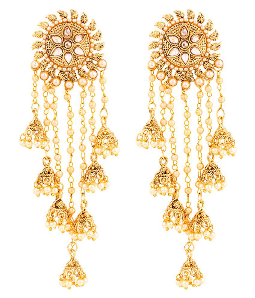 Voylla Floral Latkan Earrings with Gold Plating - Buy Voylla Floral ...