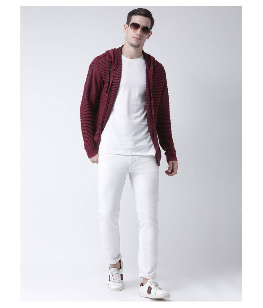 maroon hooded sweater