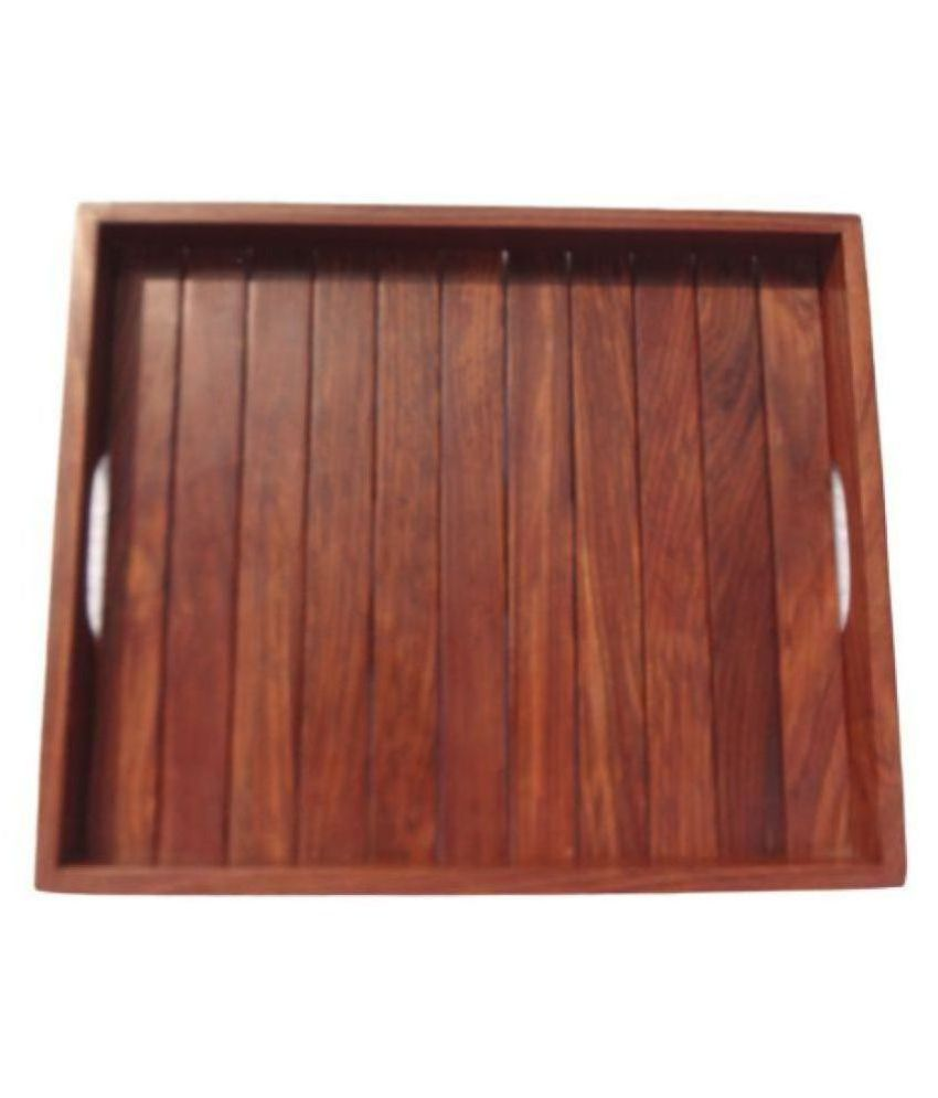 Wooden Tray Set`of 3 STAR CRAFT Indian Rosewood ShIsham Handmade and
