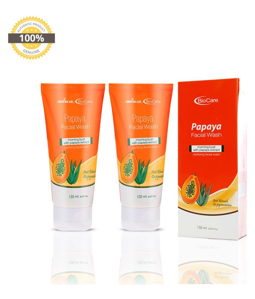     			gemblue biocare PAPAYA  Face Wash 300 mL Pack of 2