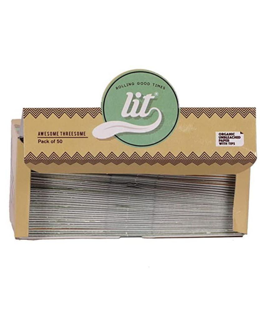 LIT Rolling Paper King Size Awesome Threesome Brown Smoking Paper (Pack