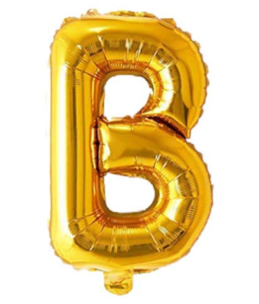 Foil Balloon Letter Alphabet 16 Inch - Golden (B) - Buy Foil Balloon ...