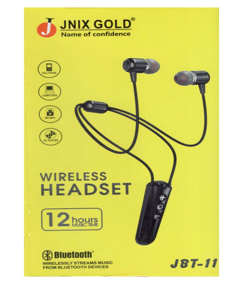 jnix gold earphones