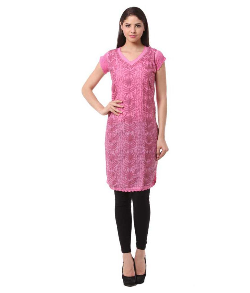 multicolor chikankari kurti