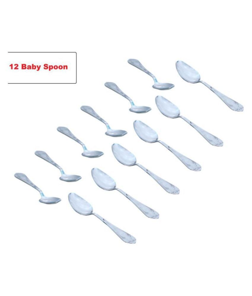     			A & H ENTERPRISES 12 Pcs Stainless Steel Baby Spoon
