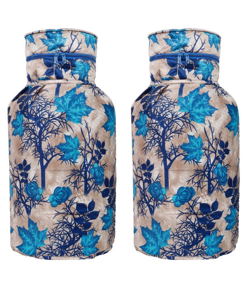    			E-Retailer Set of 2 Polyester Blue Cylinder Cover