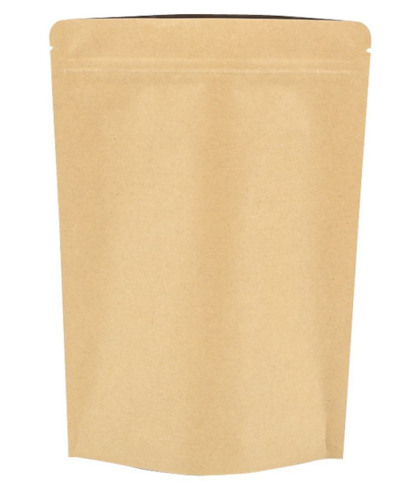 Athar Brown Kraft Stand Up Paper Food Graded Pouch Bags With Zip Lock