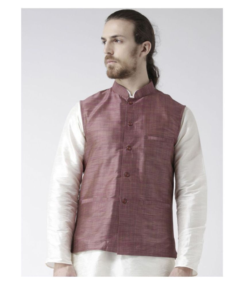     			Deyann Brown Cotton Nehru Jacket