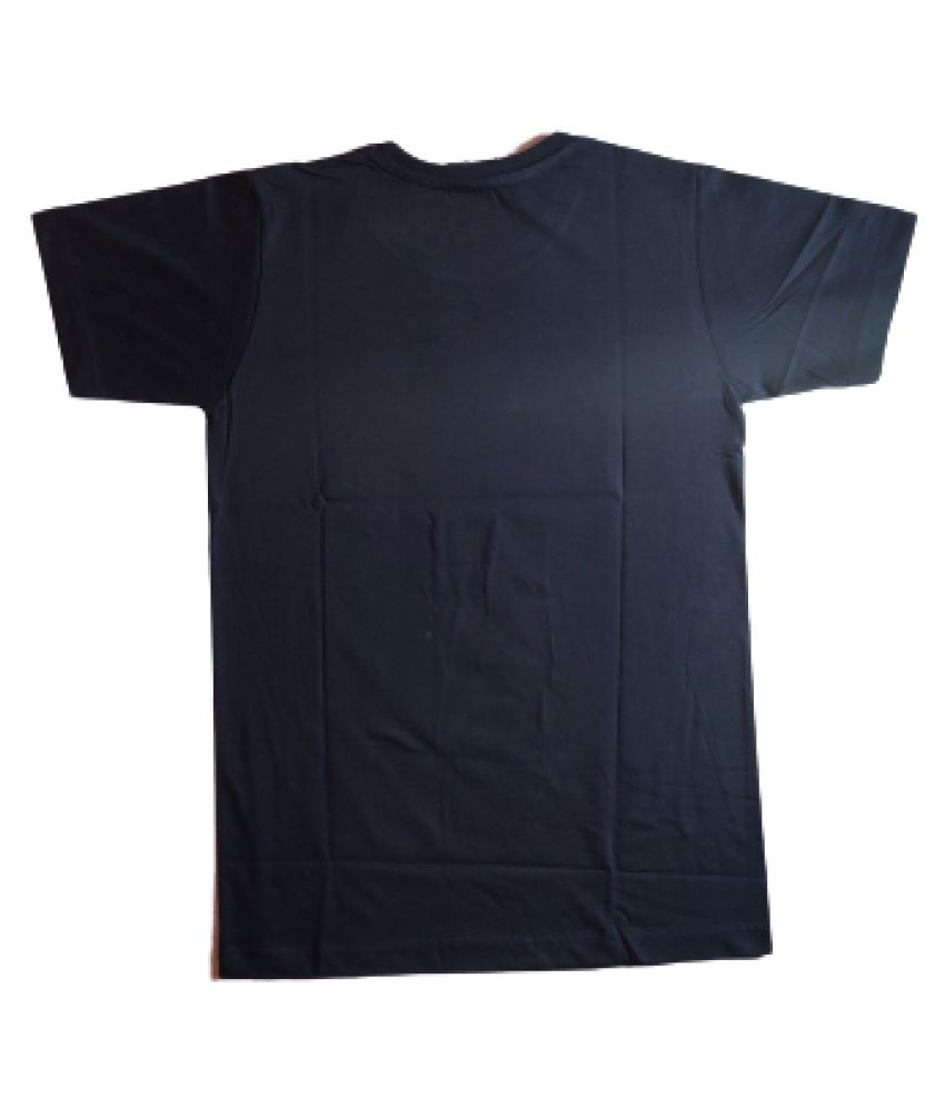 KC GARMENTS Cotton Lycra Blue Printed T-Shirt - Buy KC GARMENTS Cotton ...