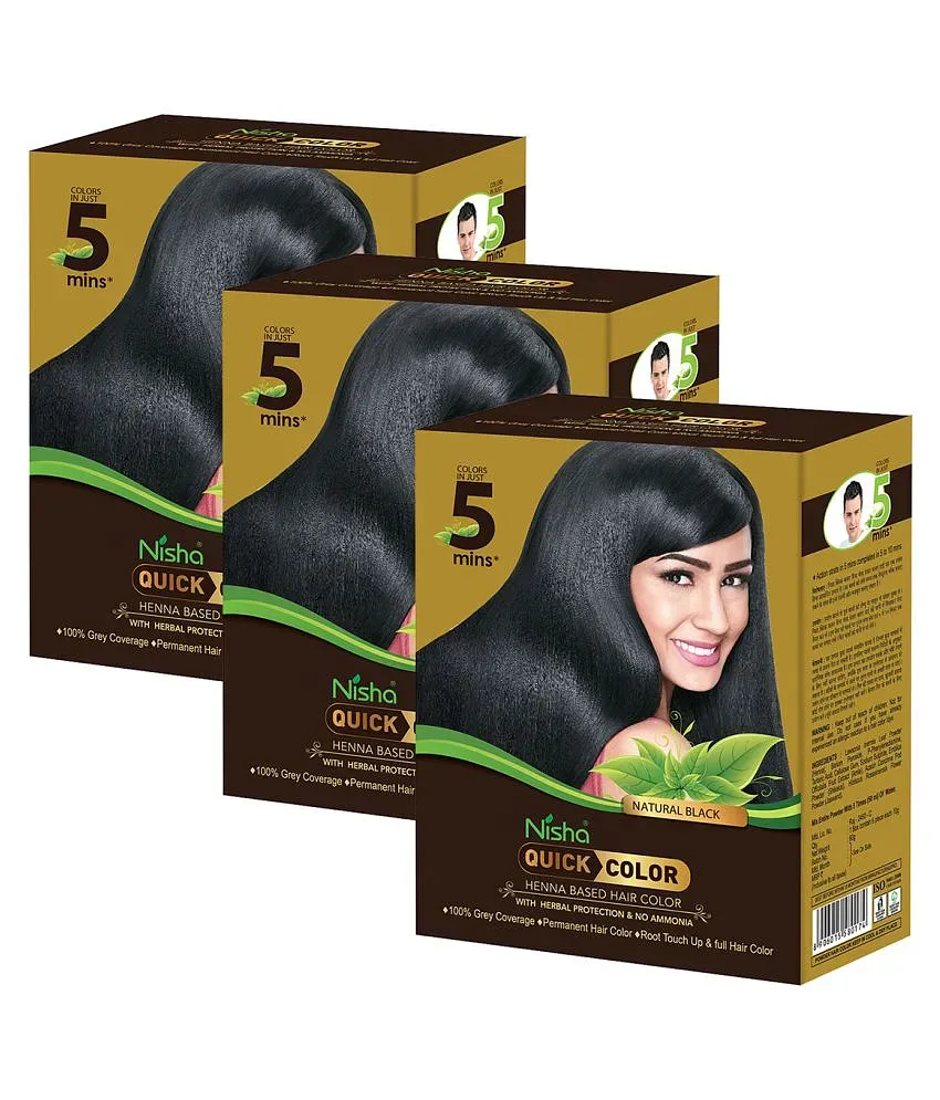 Rs.15 NISHA Hair Color Demo + Review | Nisha natural brown hair color  review #haircolor - YouTube