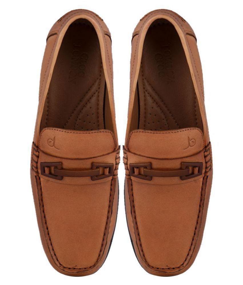 CLOG LONDON Tan Loafers - Buy CLOG LONDON Tan Loafers Online at Best ...