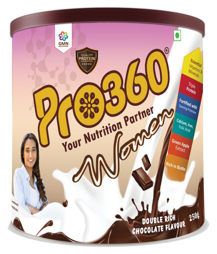 PRO360 Women protein powder Health Drink Powder 250 gm Double Rich Chocolate