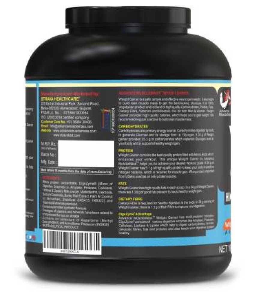 Advance MuscleMass Weight Gainer Vanilla with Digestive Enzyme Blend 3