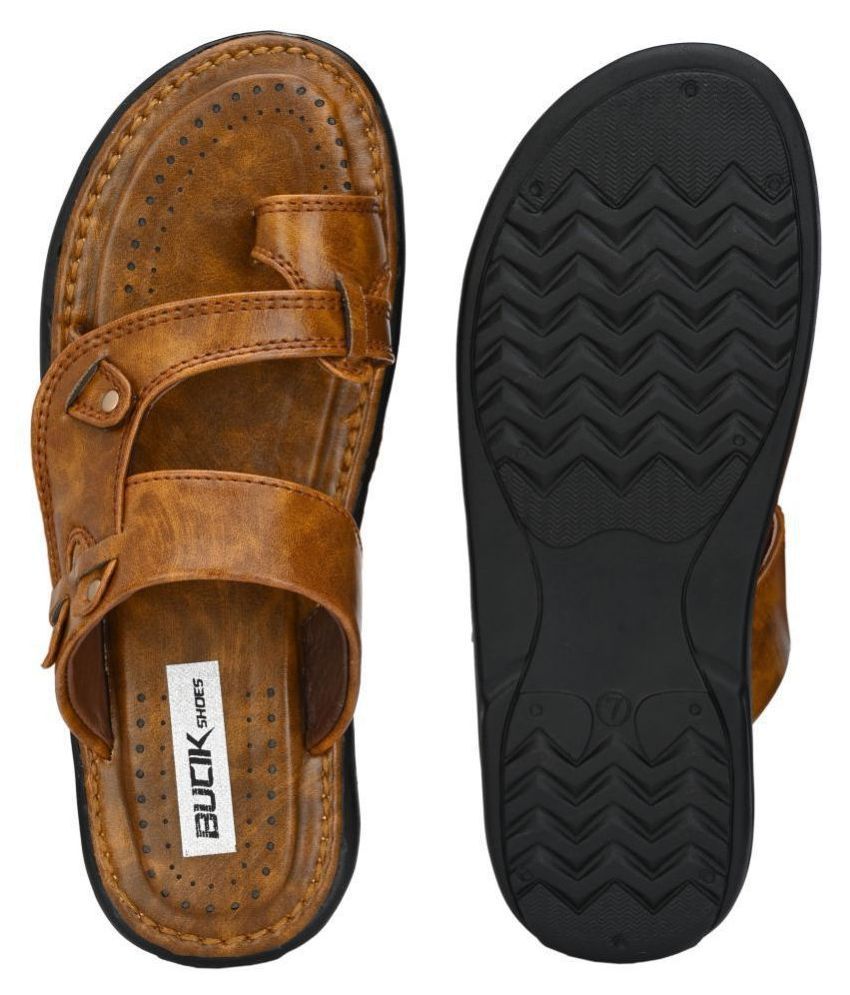 bucik tan leather slippers