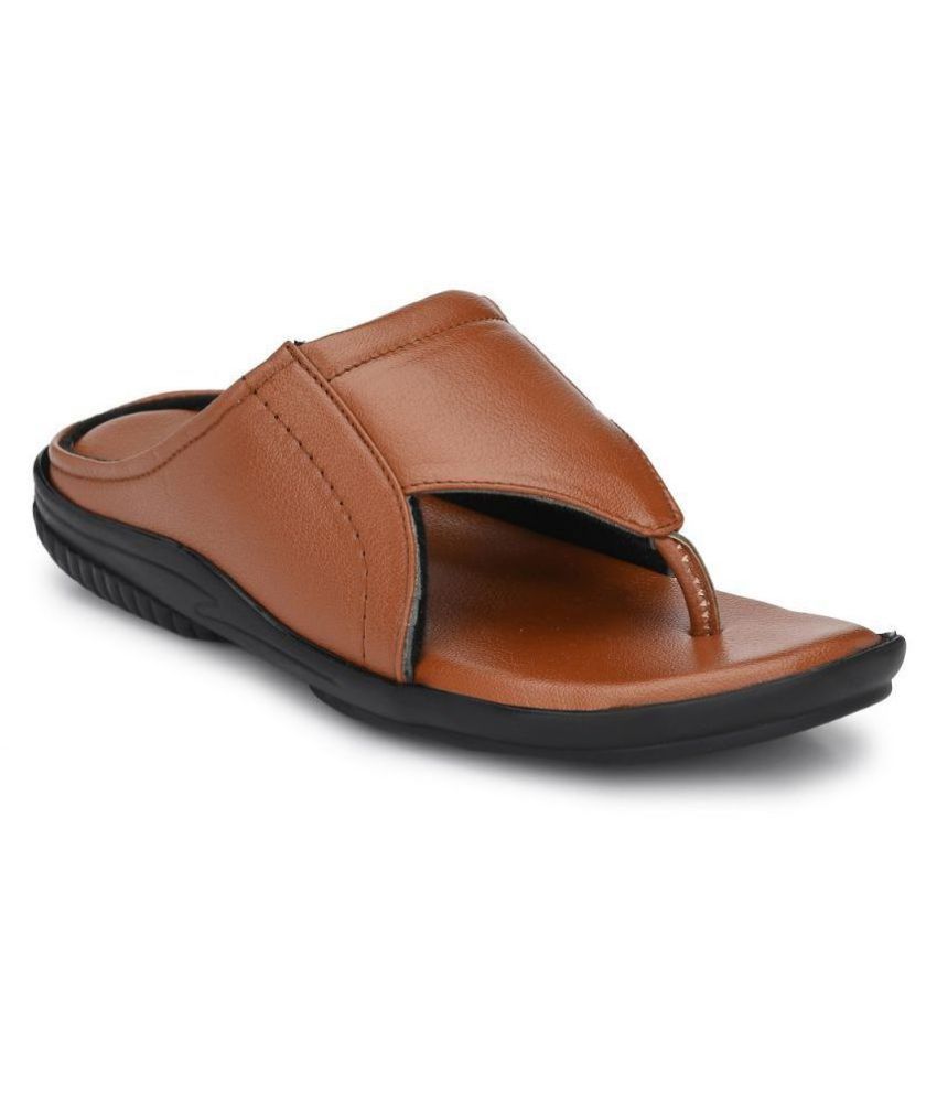 Bucik Tan Leather Slippers Price in 