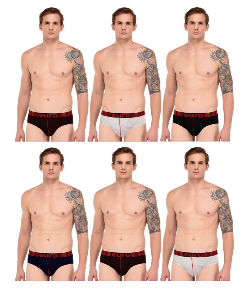     			Euro Multi Brief Pack of 6