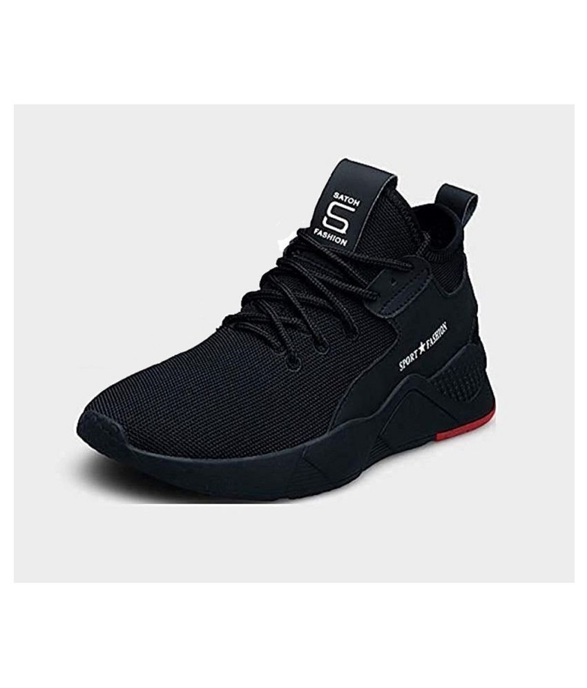 K K SHOES Comfortable stylish Running Shoes Black: Buy Online at Best ...