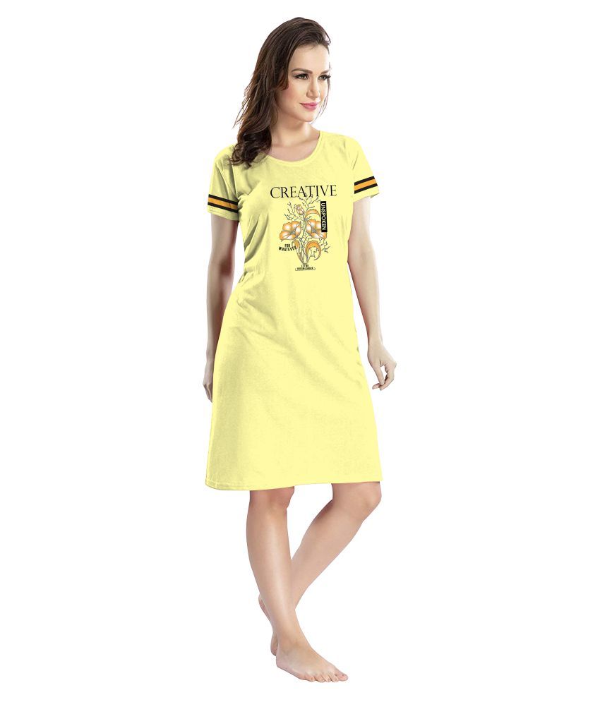 La Dreamz Cotton Yellow Sheath Dress Buy La Dreamz Cotton Yellow