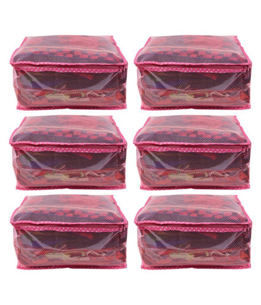     			Bulbul Pink Saree Covers - 6 Pcs