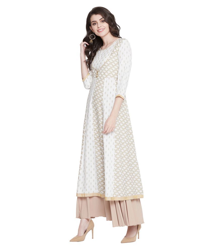 rayon long frock design