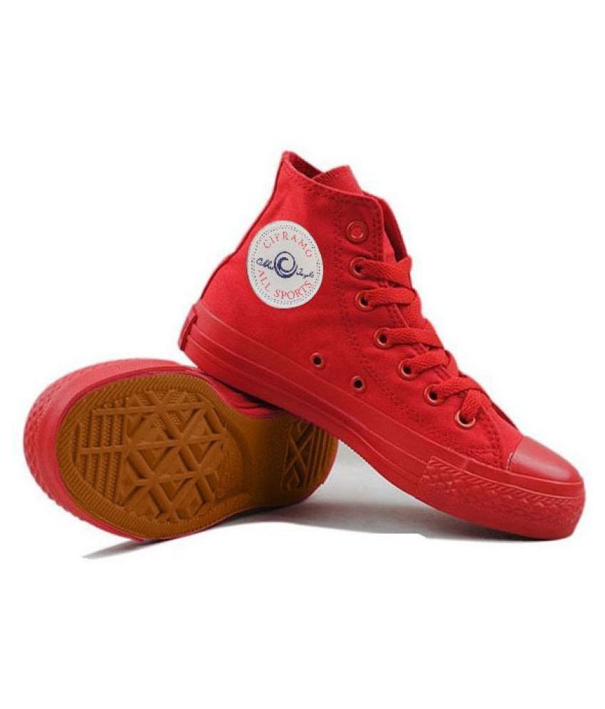 red sneakers online
