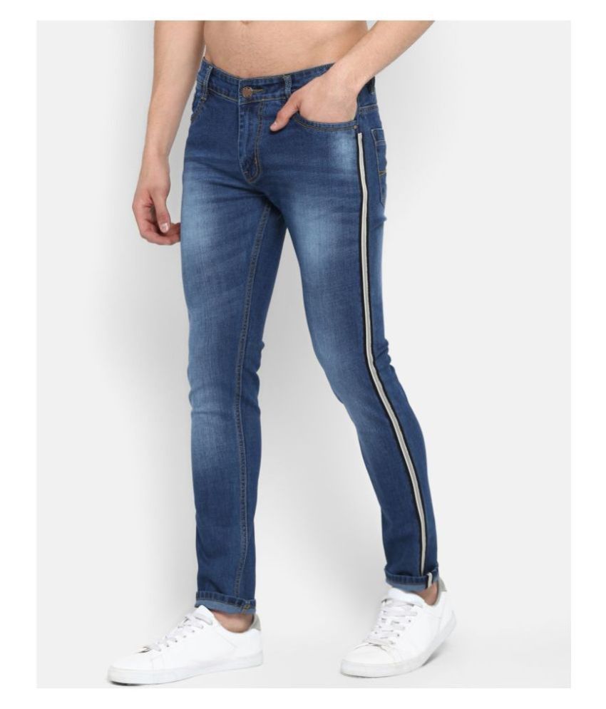     			BUKKL Indigo Blue Slim Jeans