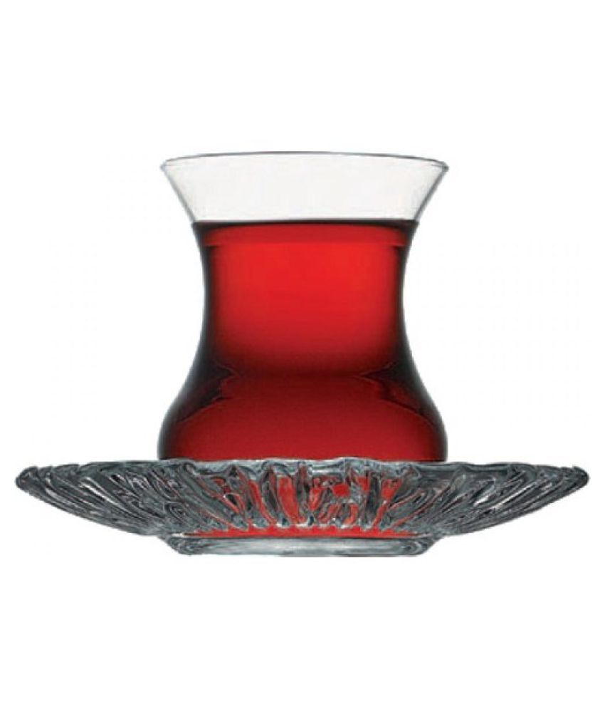 Pasabahce Glass Aurora Tea Set Tea Set 12 Pcs 125 ml: Buy Online at ...