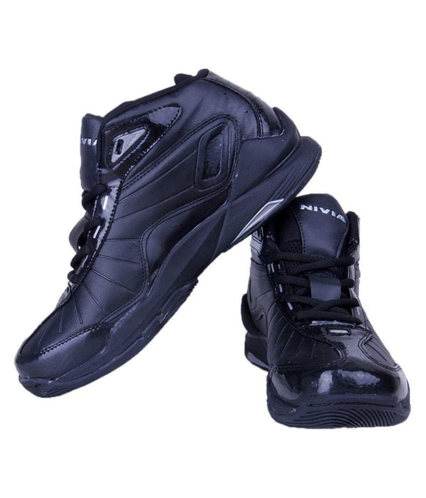 nivia black combat shoes