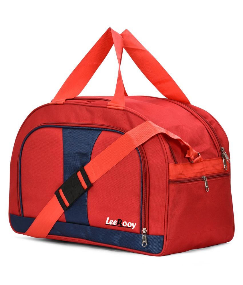 LeeRooy Red Solid L Duffle Bag - Buy LeeRooy Red Solid L Duffle Bag ...