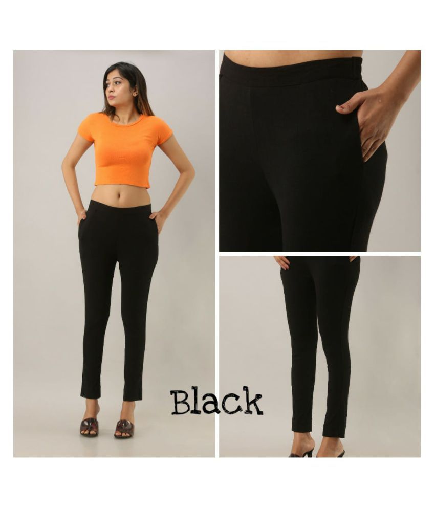 MFT Cotton Lycra Jeggings Black Buy MFT Cotton Lycra Jeggings