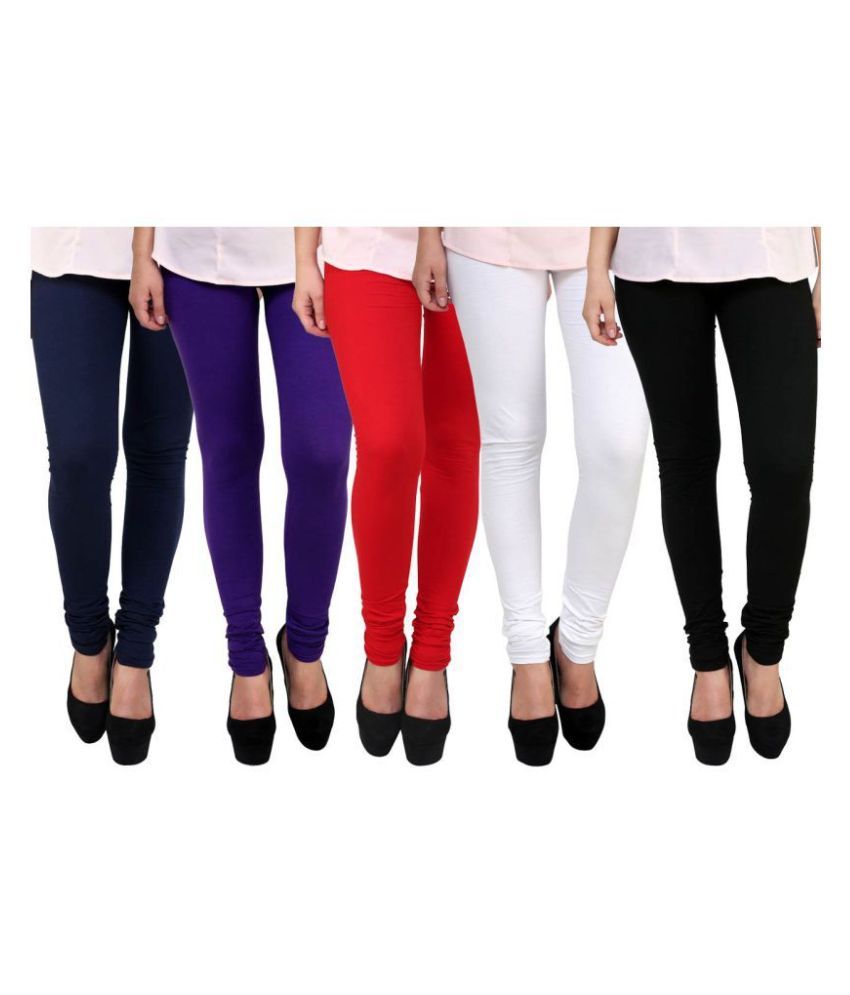     			Famaya Girl's Cotton Leggings-Pack of 5