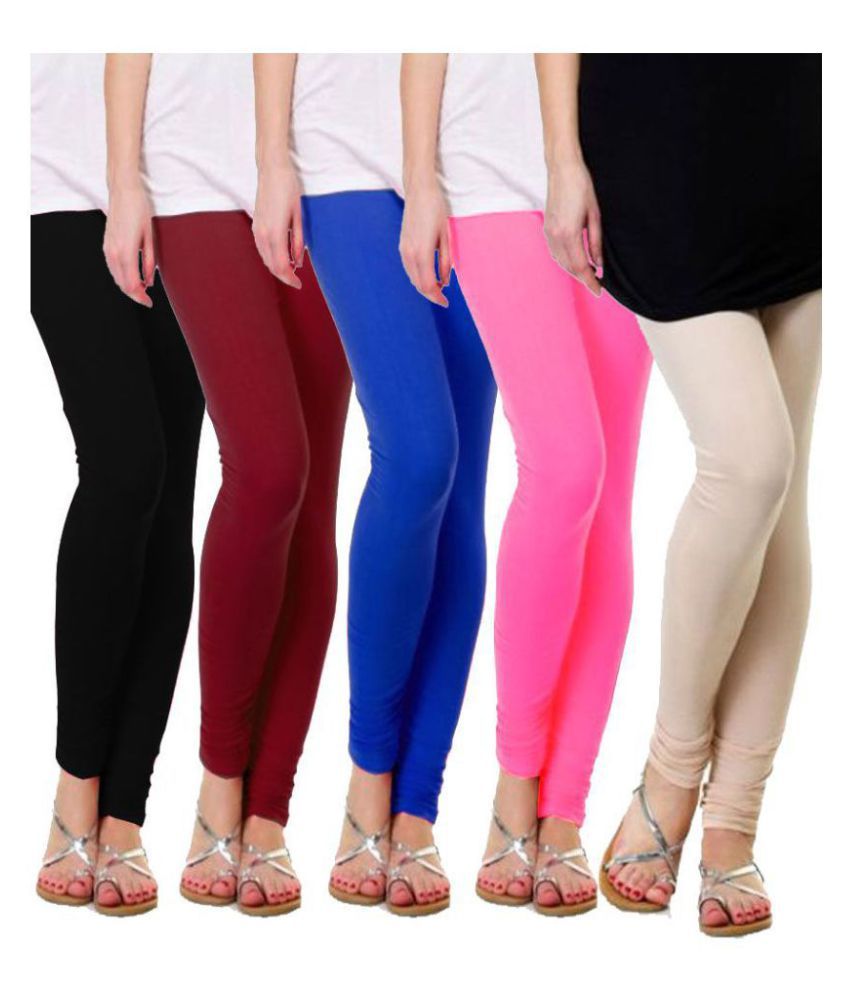     			Famaya Multicolor Leggings - Pack of 5