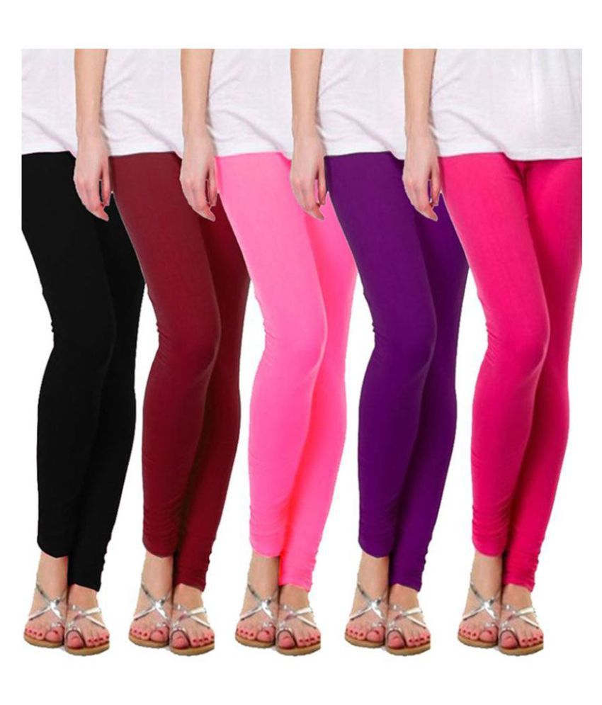     			Famaya Multicolor Leggings - Pack of 5