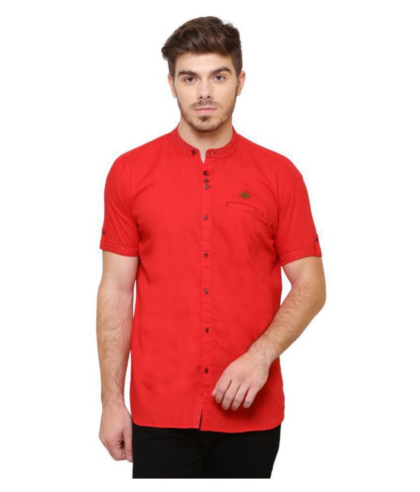 Kuons Avenue Linen Red Shirt