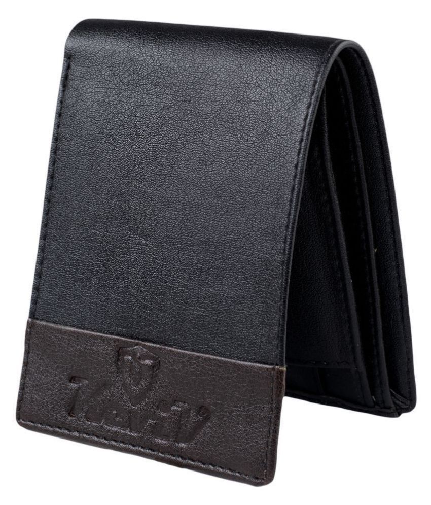 Keviv Leather Black Casual Regular Wallet: Buy Online at Low Price in ...