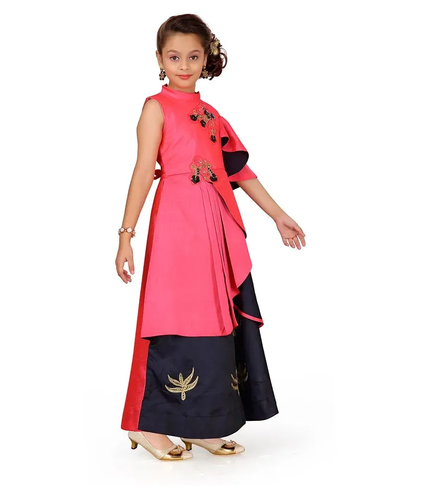 Aarika Girls Gajri coloured Party Wear Gown  Buy Aarika Girls Gajri  coloured Party Wear Gown Online at Low Price  Snapdeal
