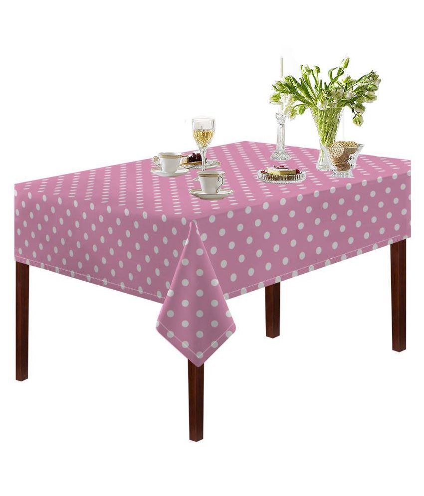     			Oasis Hometex - Pink Cotton Table Cover (Pack of 1)