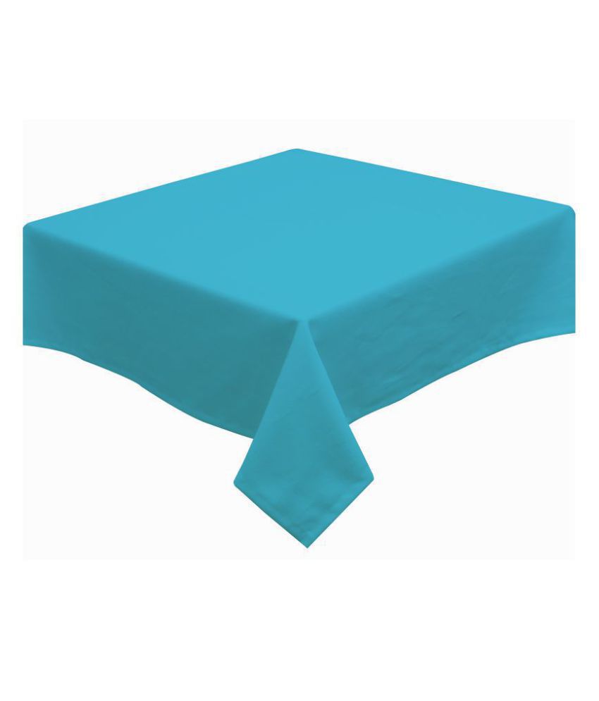     			Oasis Hometex - Blue Cotton Table Cover (Pack of 1)