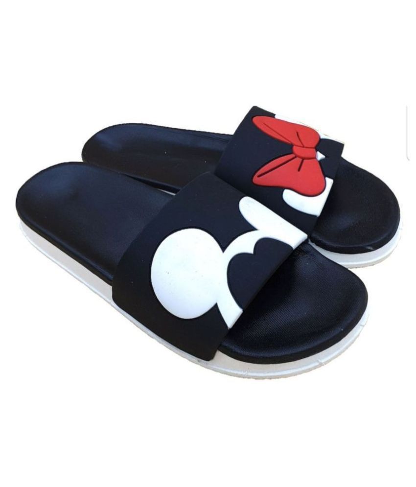 kapani black slide flip flop