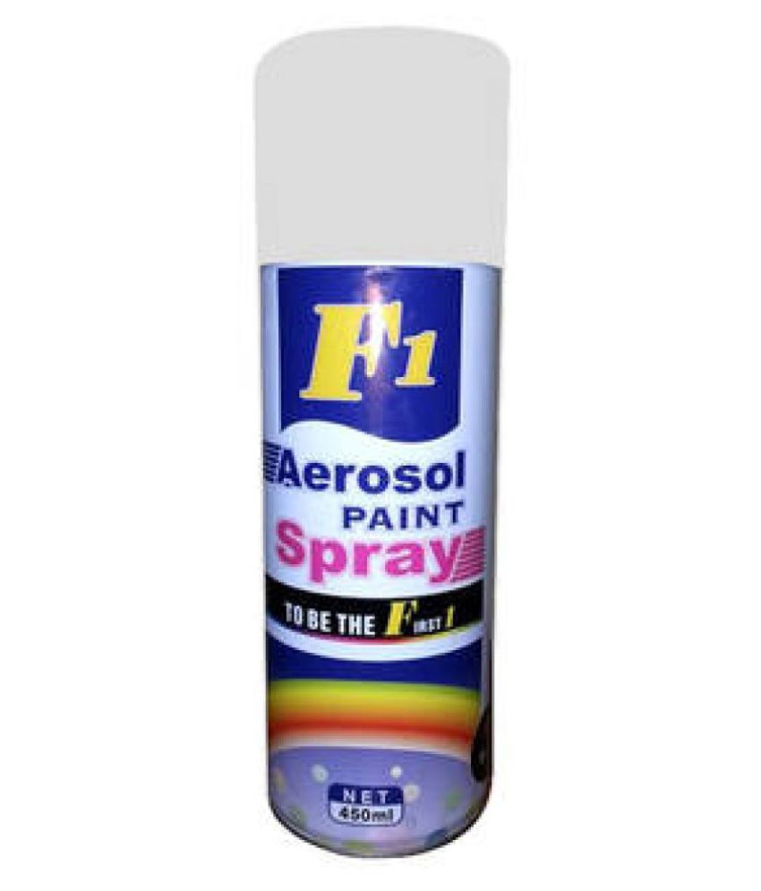 F1 Scratch remover Aerosol Spray Paint (METALLIC WHITE) for Car & Bike