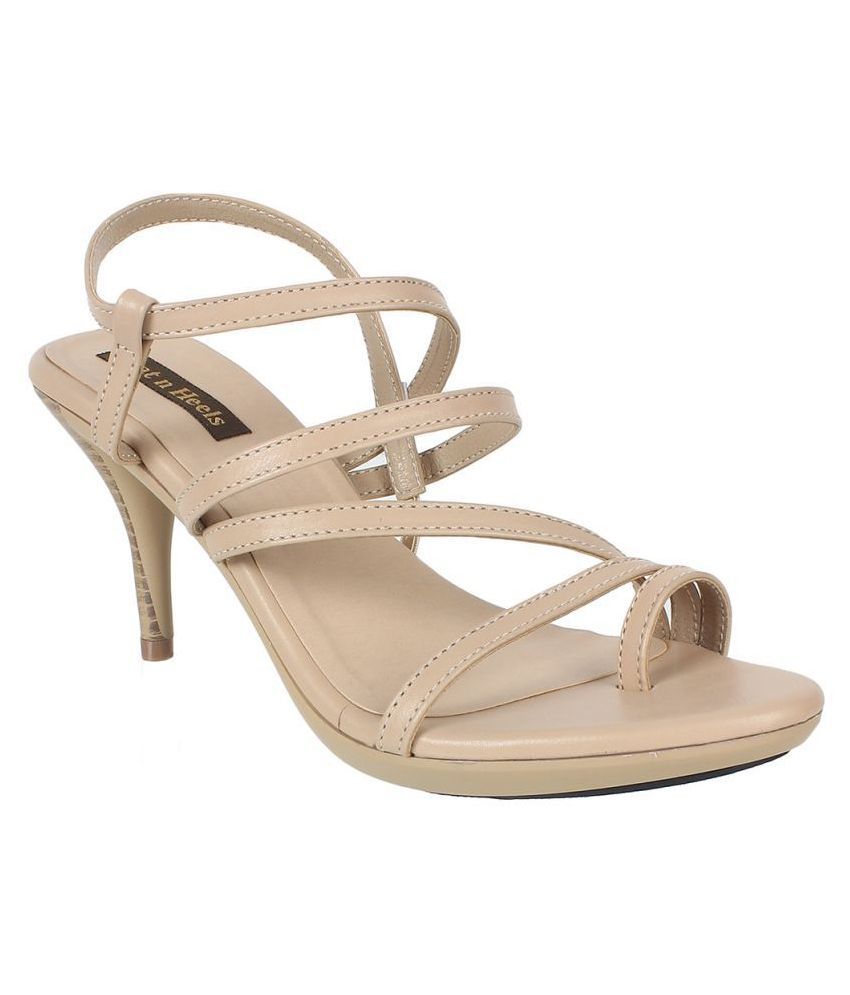 stiletto beige heels