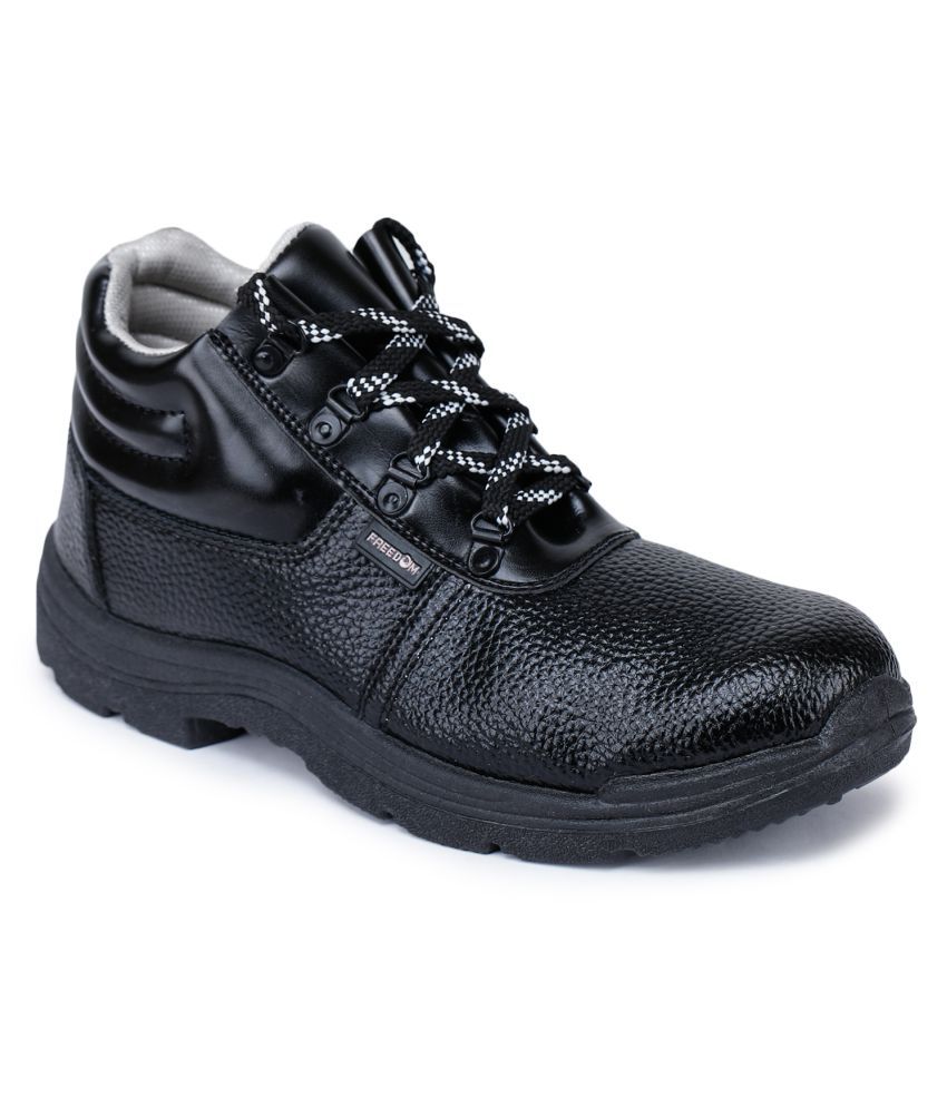     			Liberty Mid Ankle Black Safety Shoes