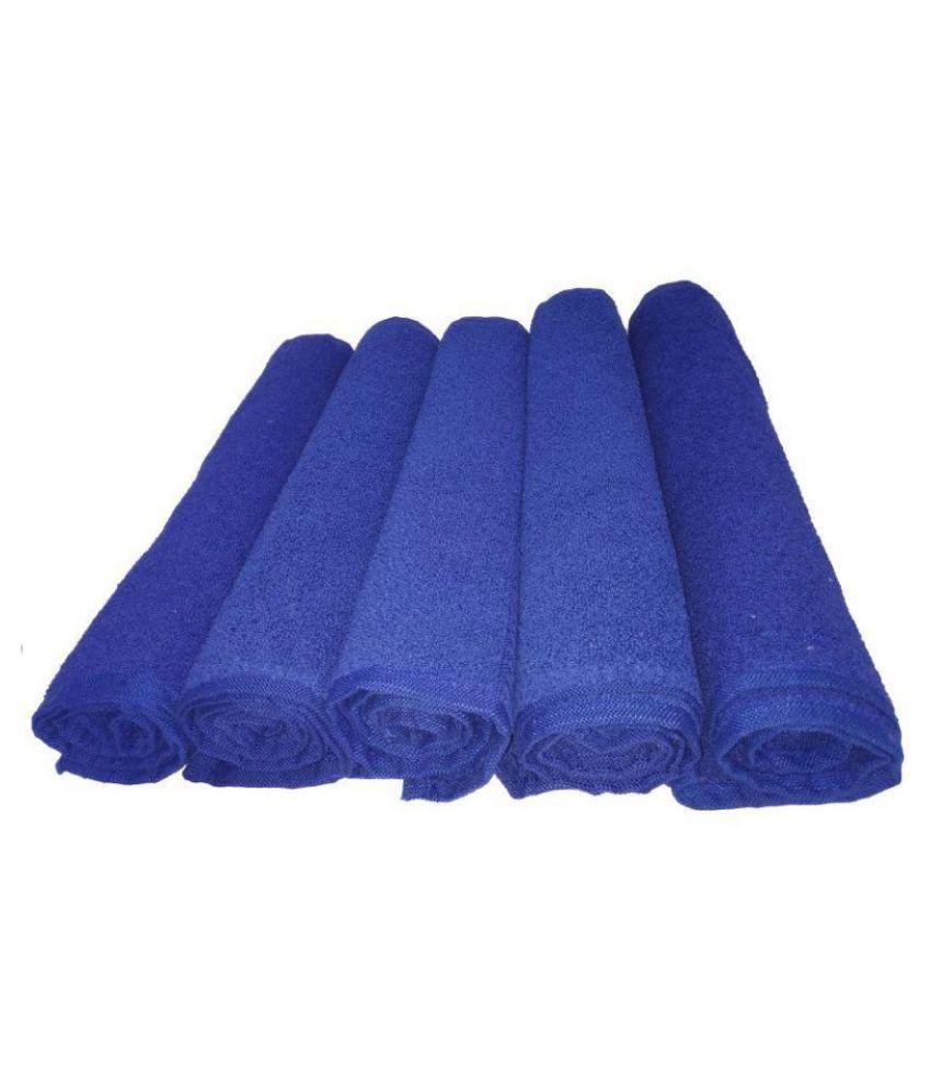     			Shop by room Set of 5 Hand Towel Blue 33x51