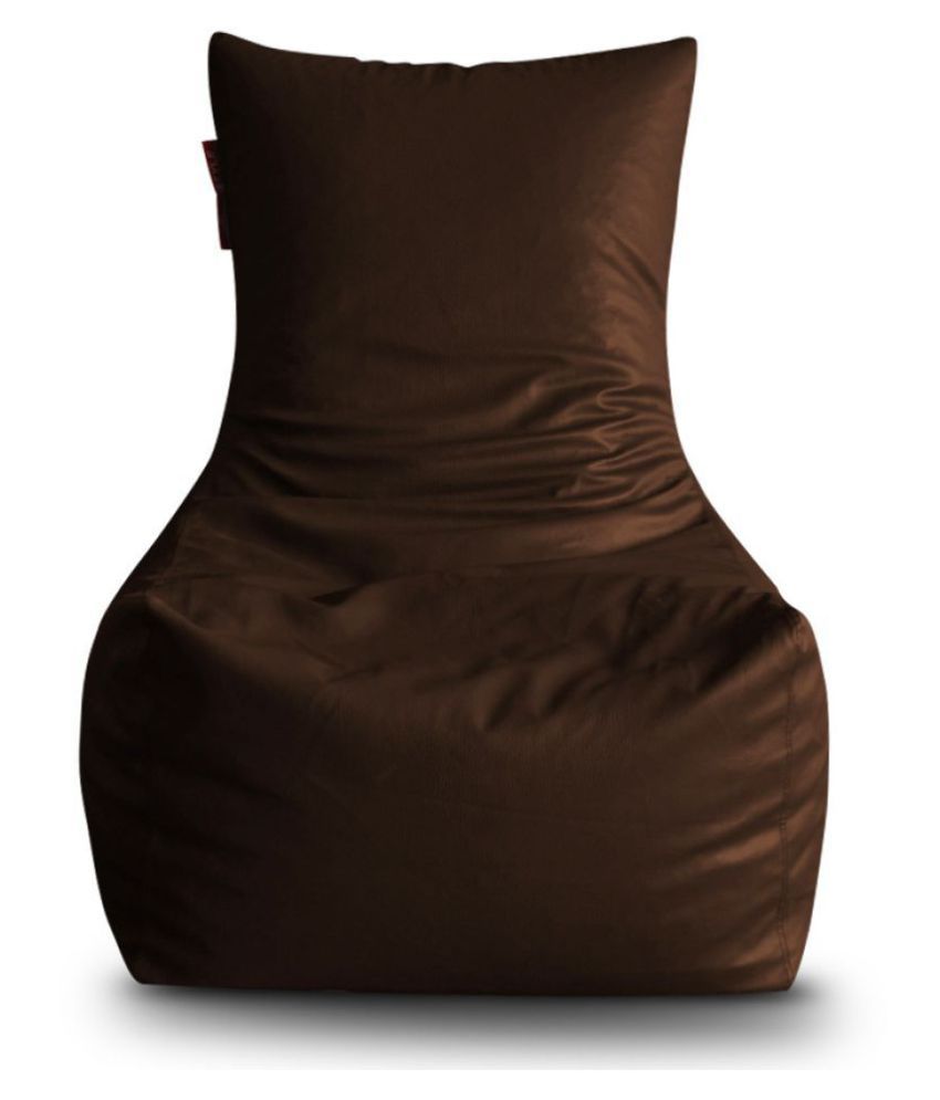 Home Story Chair Style Bean Bag Cover Without Beans XXXL Size Brown Only Cover Fillers NOT Included